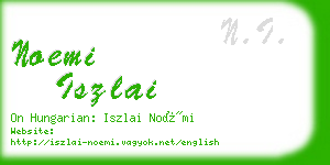 noemi iszlai business card